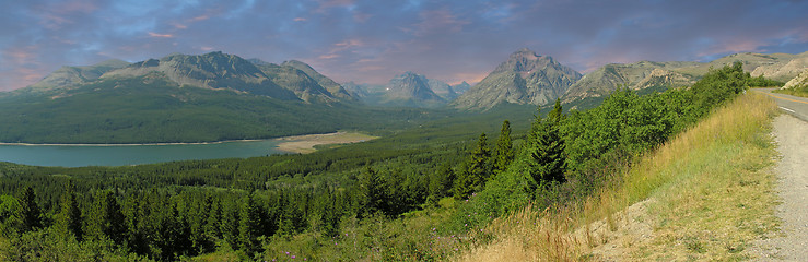 Image showing Panorama of Glacier National Park