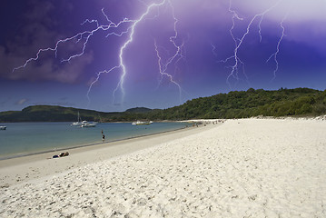 Image showing Colors of Whitehaven Beach, Australia