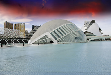 Image showing Modern Buildings in Valencia, Spain