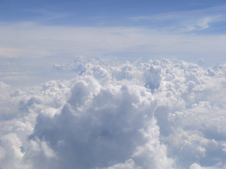 Image showing Aerial view on clouds