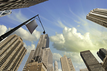 Image showing Sky Colors over New York City Skyscrapers