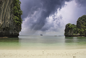 Image showing Vegetation and Sky Colors of Thailand Ocean