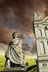 Image showing Sculpture in Piazza Santa Croce, Florence