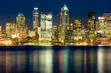 Image showing Seattle at night