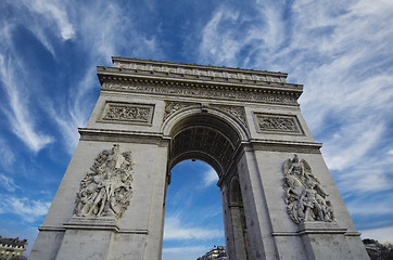 Image showing Sky Colors over Triumph Arc in Paris