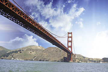 Image showing Clouds over Golden Gate Bridge in San Francisco