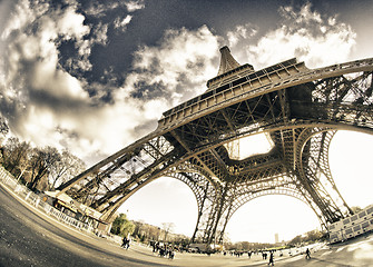 Image showing Eiffel Tower in a Sunny Winter Morning