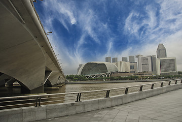 Image showing Bridge and Buildings in Singapore
