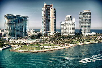 Image showing Aerial view of Miami Beach, Florida