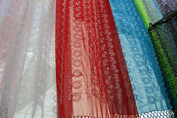 Image showing colorful shawls