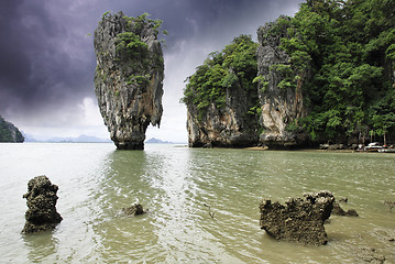 Image showing Storm over James Bond Island, Thailand