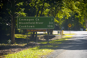 Image showing Sign in Daintree National Park, Australia