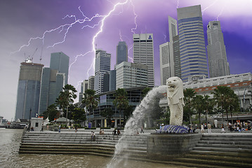 Image showing Storm over Singapore