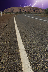 Image showing Storm over a Road across Australian Outback