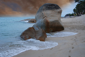 Image showing Storm approaching Lamui Beach in Koh-Samui