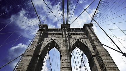 Image showing Sky over Borooklyn Bridge