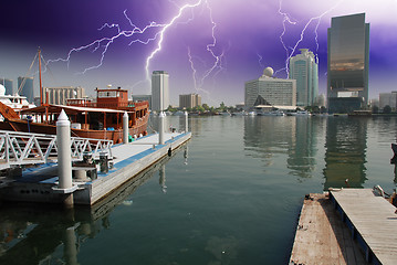 Image showing Storm approaching Dubai