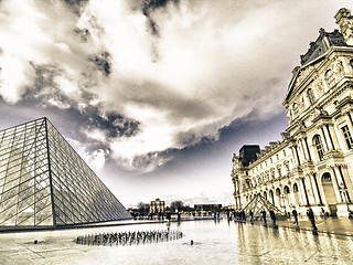 Image showing Architectural Structure of Louvre Exterior