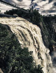 Image showing Colors of Montmorency Falls in Quebec