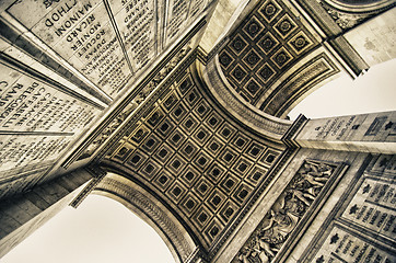 Image showing Architectural Detail of Triumph Arc in Paris