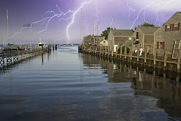 Image showing Storm approaching Nantucket Port