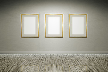 Image showing grunge wall frames