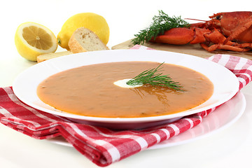 Image showing Lobster cream soup
