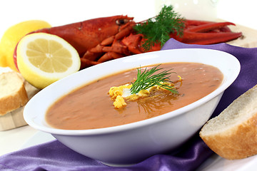 Image showing Lobster cream soup