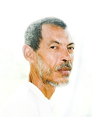 Image showing native Nicaraguan man portrait Corn Island Nicaragua