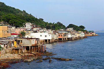 Image showing village of Lei Yue Mun in Hong Kong