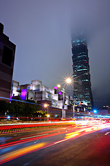 Image showing Taipei commercial district at night