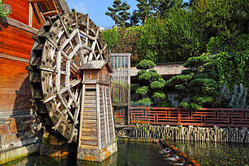 Image showing wooden waterwheel