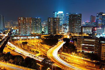 Image showing Hong Kong downtown at night