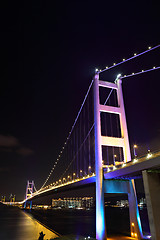 Image showing Tsing Ma Bridge in Hong Kong