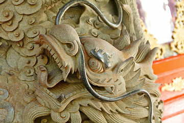 Image showing chinese dragon statue in temple