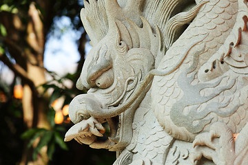 Image showing dragon statue in temple