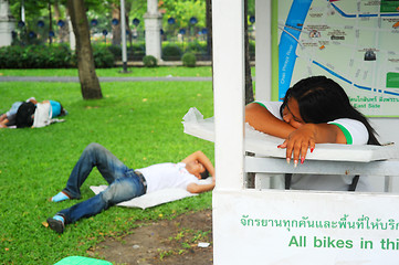 Image showing Sleeping in Bangkok