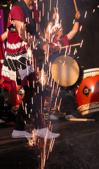 Image showing Japanese drums show