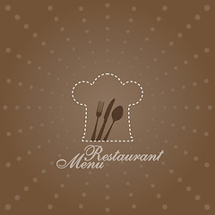 Image showing Menu Illustration with Chef Symbol