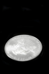 Image showing American silver eagle dollar coin