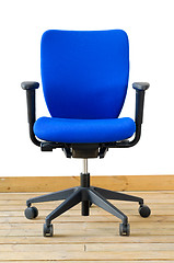 Image showing modern blue office chair