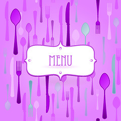 Image showing Violet Restaurant Card