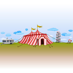 Image showing Amusement Park with Circus