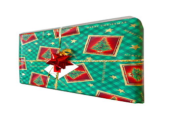 Image showing green wrapped present