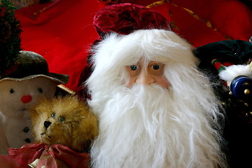 Image showing santas face with a teddy