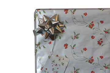 Image showing silver wrapped present