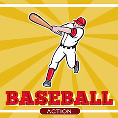 Image showing baseball player batting