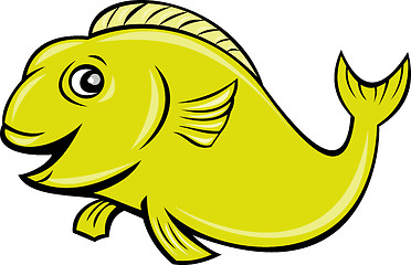 Image showing happy cartoon fish isolated