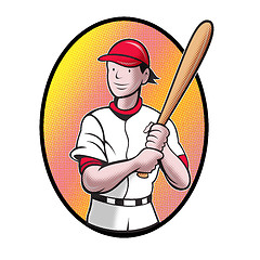 Image showing baseball player batting
