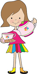 Image showing Little Girl Tea